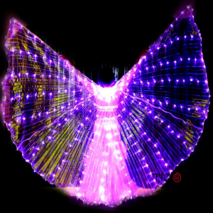 ALAS LED CAPA LUMINOSA LILA 145 CM X 300 CM X 210 LEDS (PILAS NO INCLUIDAS)